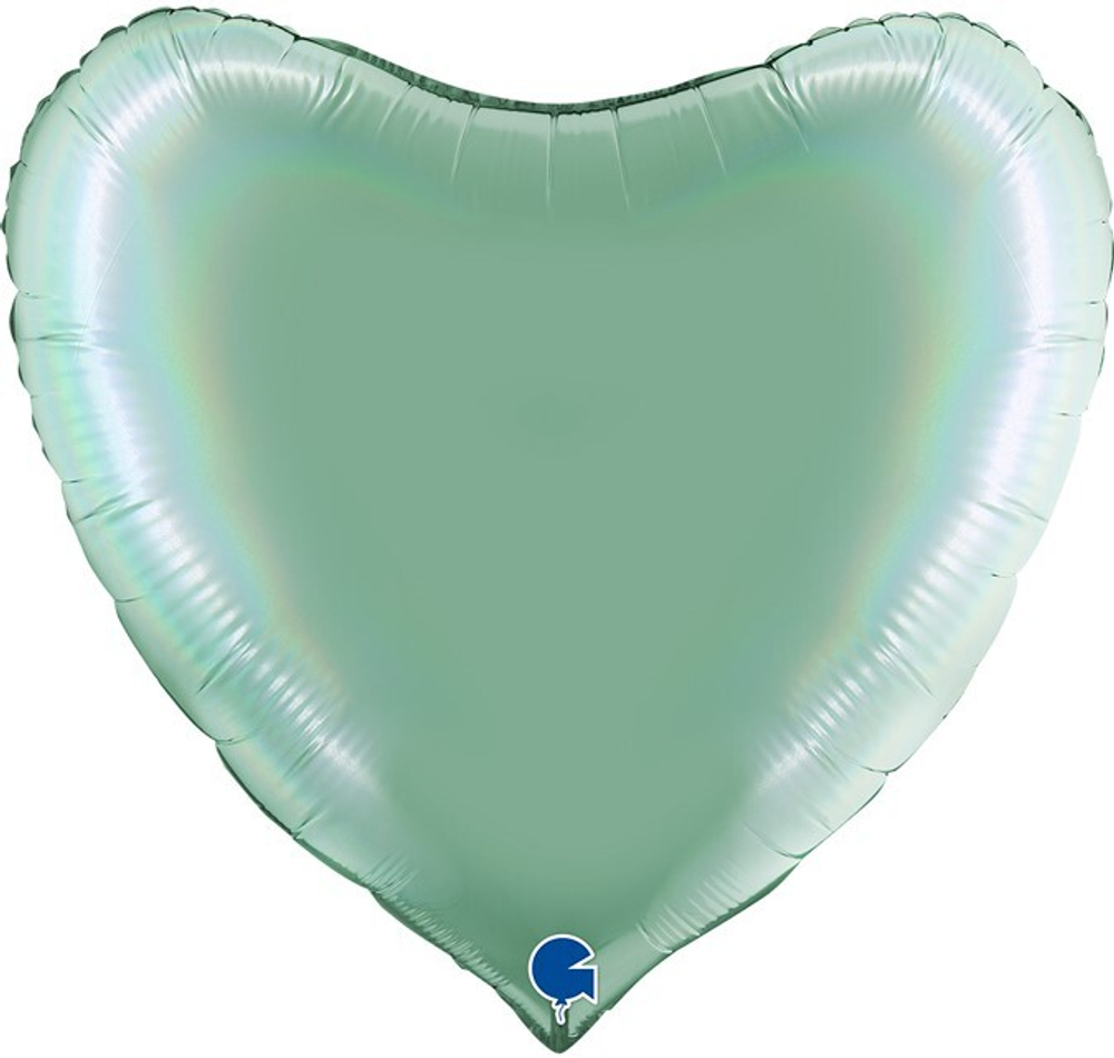 Gr (36''/91 см) Сердце, Тиффани, Голография, 1 шт.