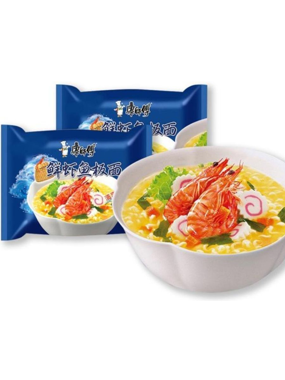 Лапша Master Kong со вкусом Креветок и Морепродуктов 98 г