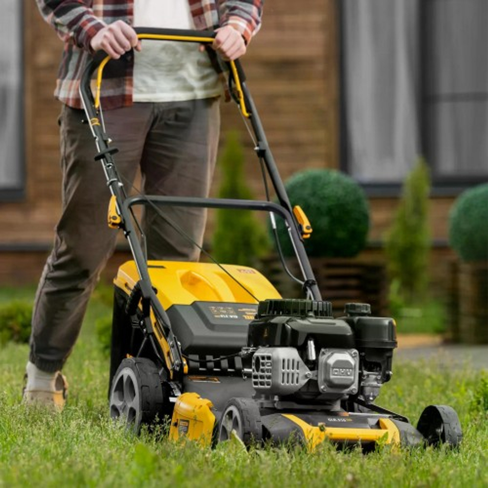 Газонокосилка бензиновая Denzel GLR-510SP-ZS 51 см, привод, травосборник 65 л 58825