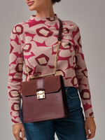 Кожаная сумка Deboro 30547 бордовый бархат