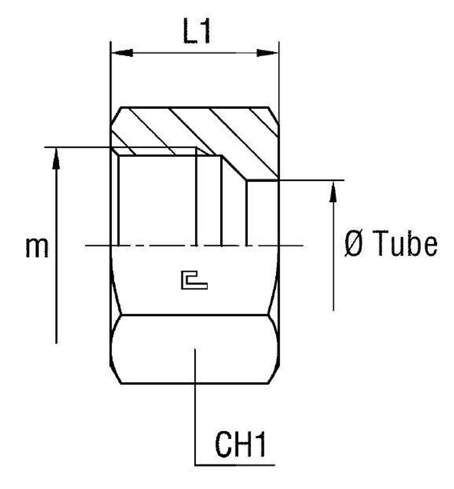 Гайка N DS14 22x1.5