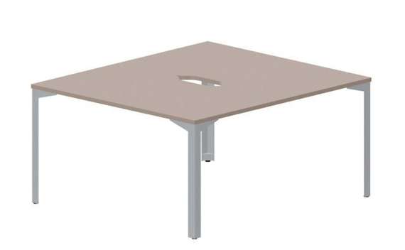 Составной стол на 2 рабочих места 138х156,6х75см (2 эргономичных выреза)