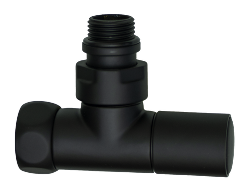 Кран для ПС УГЛОВОЙ  1/2 Ш х 3/4 Г круглый (ЧЕРНЫЙ) ViEiR  (30/1пар)