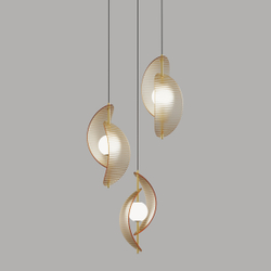 Подвесной светильник MD24030035-3A brass/amber