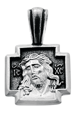 Иисус в терновом венце. Образок нательный.