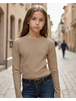 Лонгслив детский в рубчик в школу