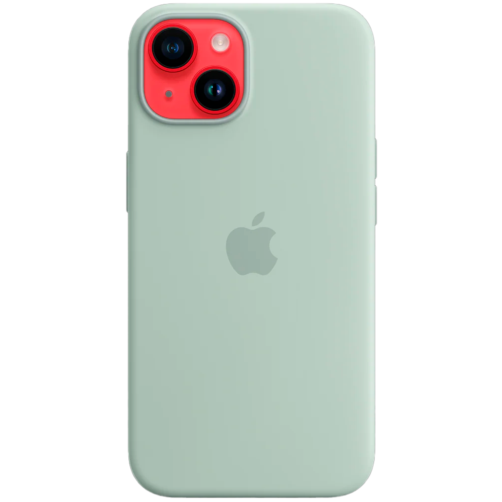 Силиконовый чехол с поддержкой MagSafe Apple Silicone Case для iPhone 14, Succulent (Агава)