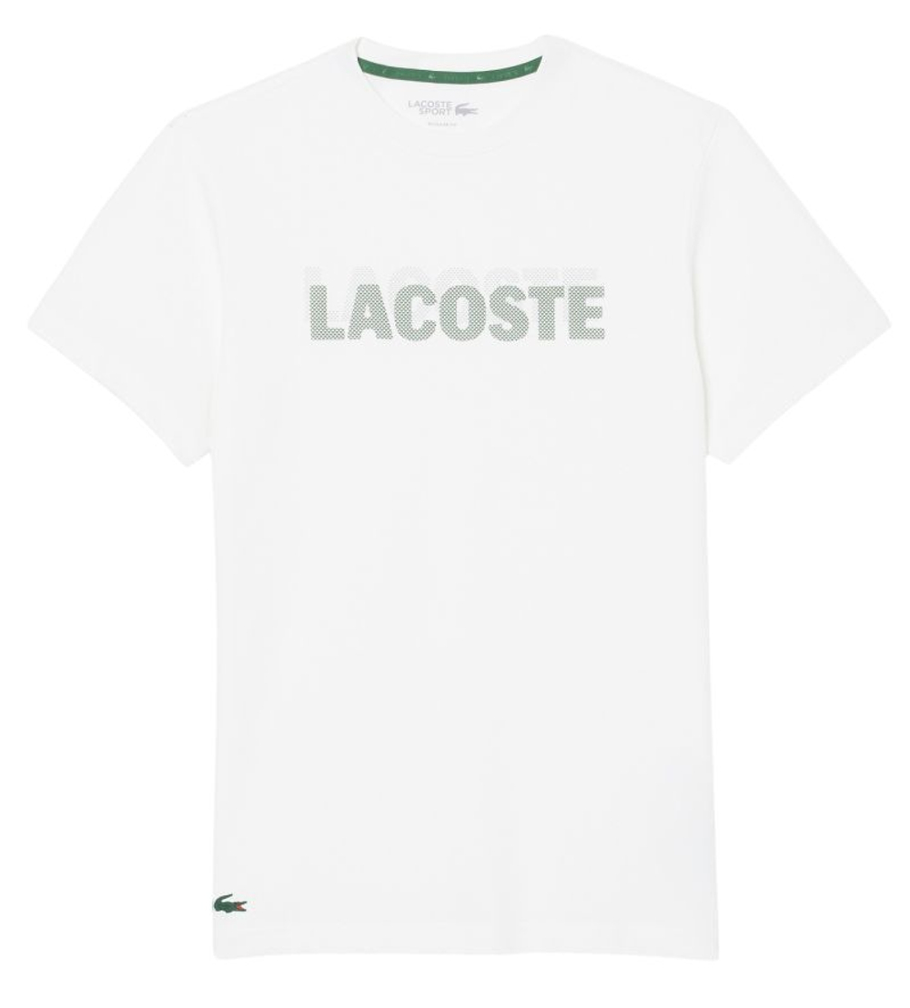 Теннисная футболка Lacoste Ultra Graphic Print Sport - white/green