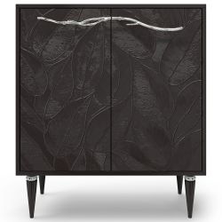 Комод Арт Колор leaves Классик Сильвер с 2 полками Терпкий коричневый