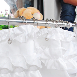 Шторка для ванной 200х220 Carnation Home Fashions Ruffles RUF220W