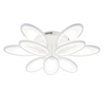 Потолочный светодиодный светильник 115Вт, 8700Лм, 3000-6000К, Ra>80, плавная регулировка мощности, изменение цветовой температуры, ночник,  металл/акрил, белый