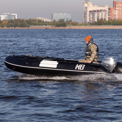 Надувная ПВХ-лодка BADGER Heavy Duty 390 AL, Серый