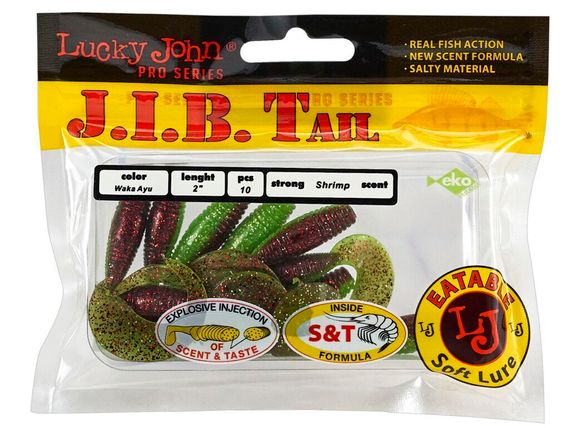 Твистеры съедобные LJ Pro Series J.I.B TAIL 2.0in (5,1 см), цв. T44, 10 шт.