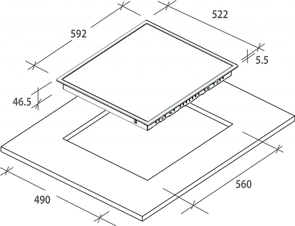 Электрическая варочная панель Candy CH64BVT