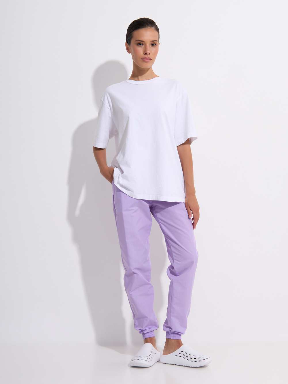 Сабо женские белые