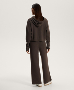 OYSHO Прямые брюки с резинкой по бокам, коричневый