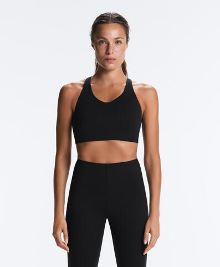 Oysho Кроп-топ Compressive, черный