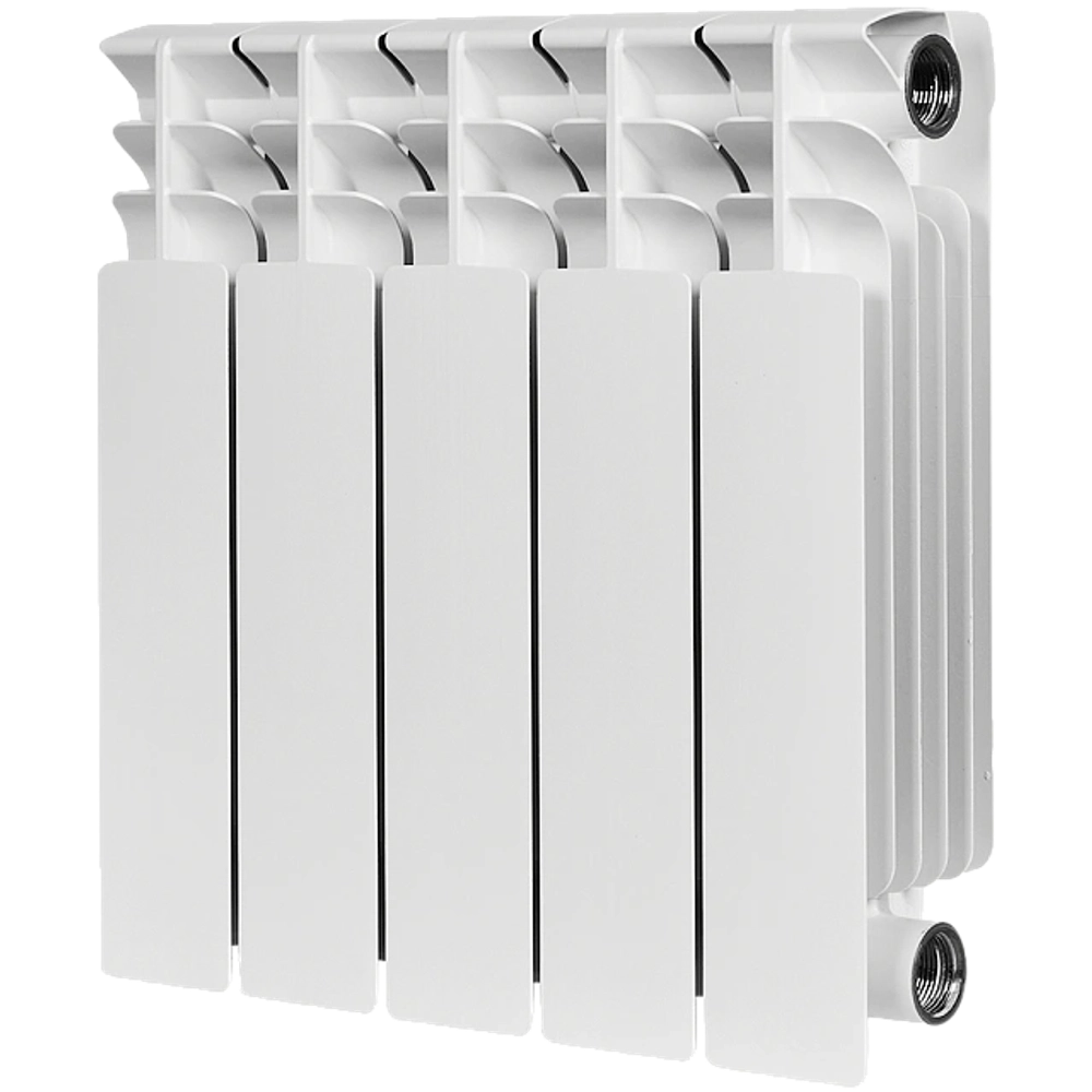 Радиатор биметаллический STOUT TITAN 350 - 5 секций (подключение боковое, цвет белый)