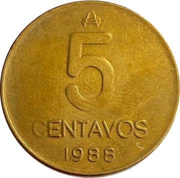 5 сентаво 1988 Аргентина
