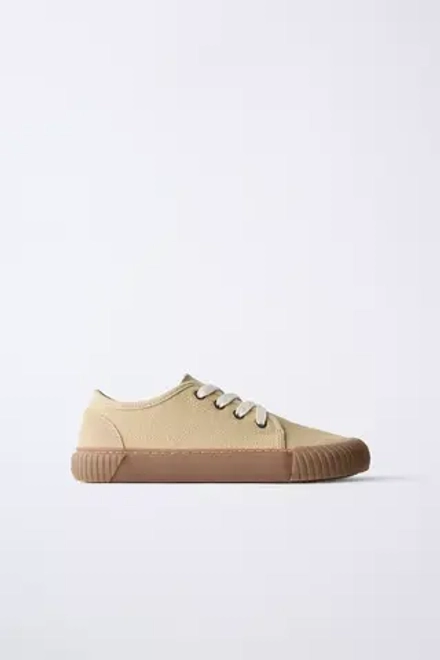ZARA КОМФОРТНЫЕ КЕДЫ BAREFOOT, ПЕСОЧНО-КОРИЧНЕВЫЙ