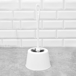 Ерш для туалета "Rambai" с черной щетиной (белый)