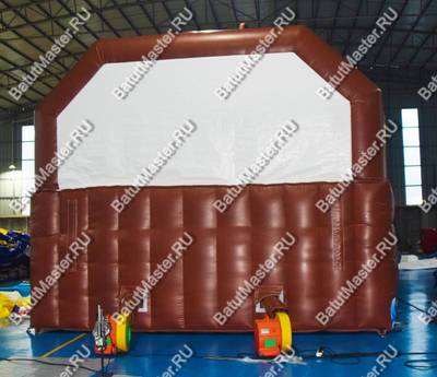 Большой батут-горка "Пиратский корабль 2" с пушками