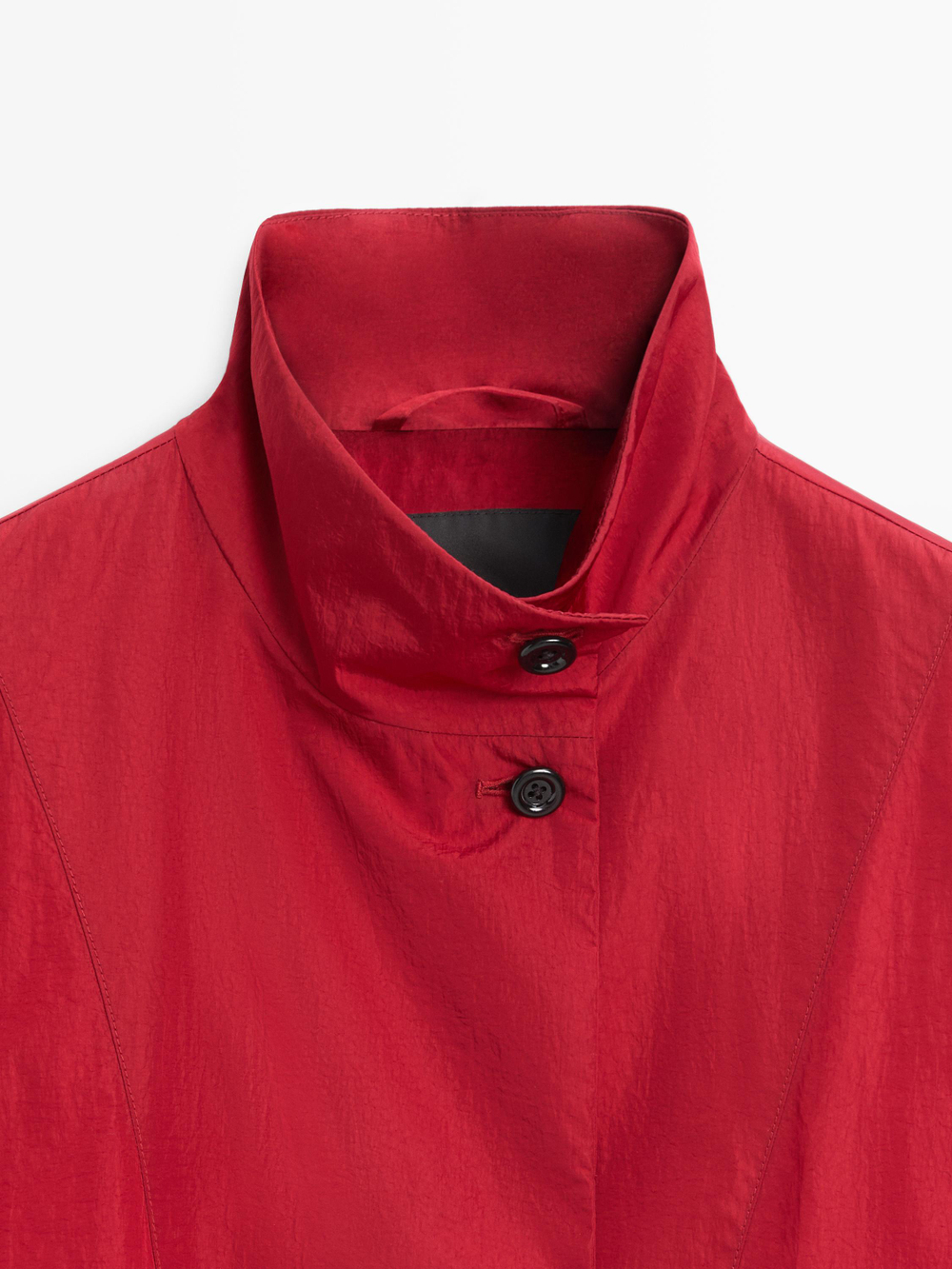 Massimo Dutti Длинная парка оверсайз, красный