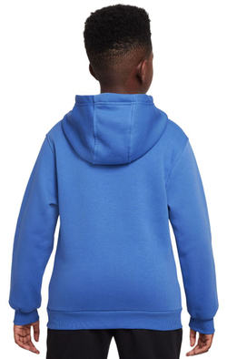 Детская теннисная толстовка Nike Kids Sportswear Club Fleece Pullover - comet blue/white