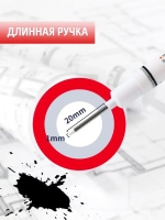 10 шт Маркер строительный тонкий разметочный с длинным наконечником (черный, красный, зеленый, синий, белый) / Маркеры строительные набор для разметки по металлу, дереву, стеклу, ткани