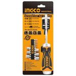Отвёрткa тpeщоточная с битами 15 в 1 INGCO AKISD1508 INDUSTRIAL