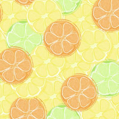 Ломтики лимонов, апельсинов и лайма.