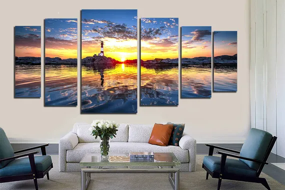 Модульная картина "Морской маяк"