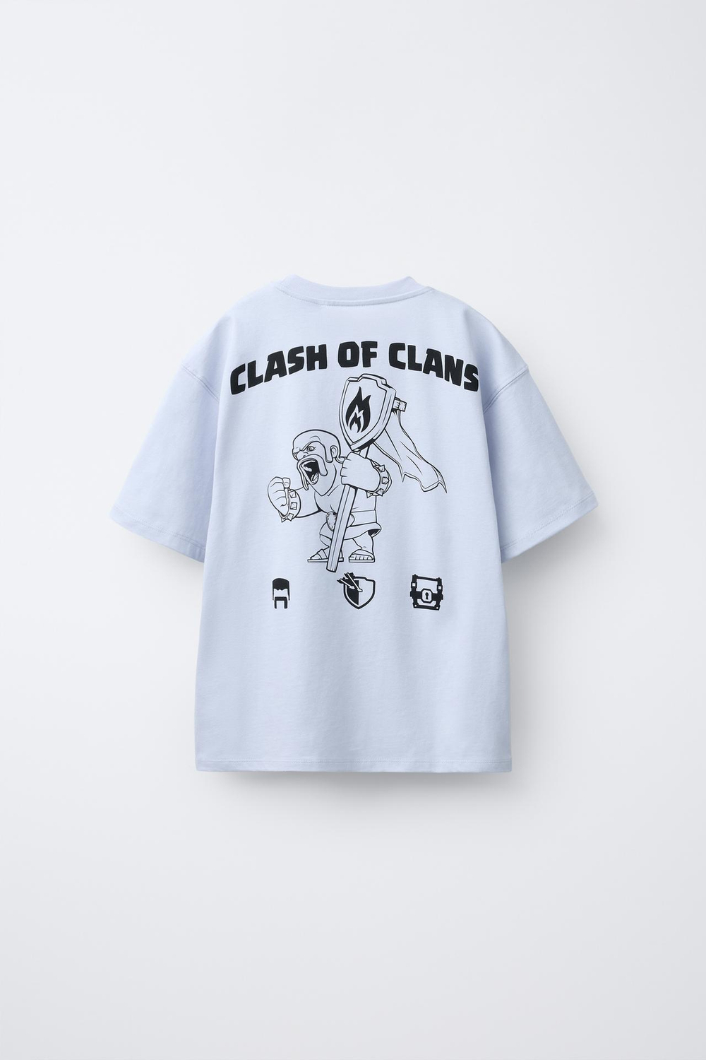 ZARA ФУТБОЛКА С ПРИНТОМ BARBARIAN THE WORLD OF CLASH ™, ГОЛУБОЙ