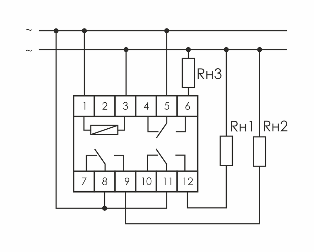 Реле промежуточное (электромагнитное) PK-3P-110 3х8А 3NO/NC IP20 110В AC