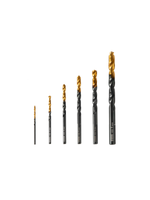 Набор сверл по металлу Golden Tip 2, 3, 4, 5, 6, 8 мм, HSS-Tin, 6 шт Denzel 72300