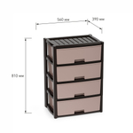 КОМОД КОЛОРИТ ВЕНГЕ 4-Х СЕКЦИОН. ШИРОКИЙ АРТ.М8761