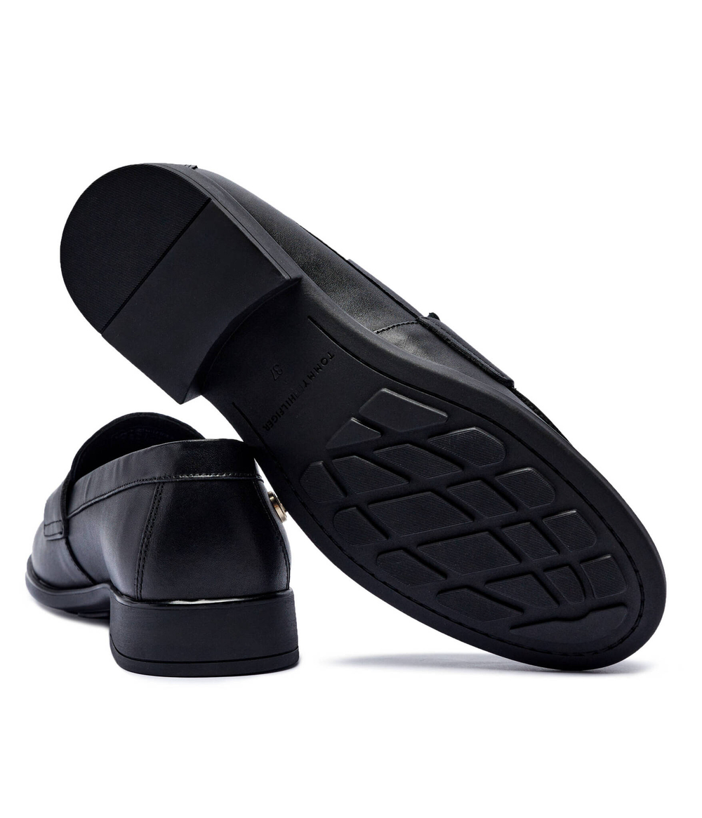 Кожаные лоферы Tommy Hilfiger - черный(FW0FW08312)