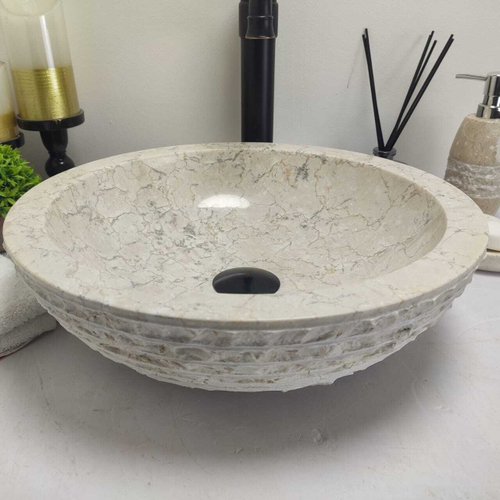 Раковина из мрамора Bowl Cream Marmo Small BM-60579 40*40*12