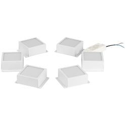 Светильник светодиодный ЭРА SPO-646-3-4K-W6 36Вт 4000К 89х89мм грильято 100х100 домино белый 6 кубиков драйвер | Светильники с внутренним драйвером