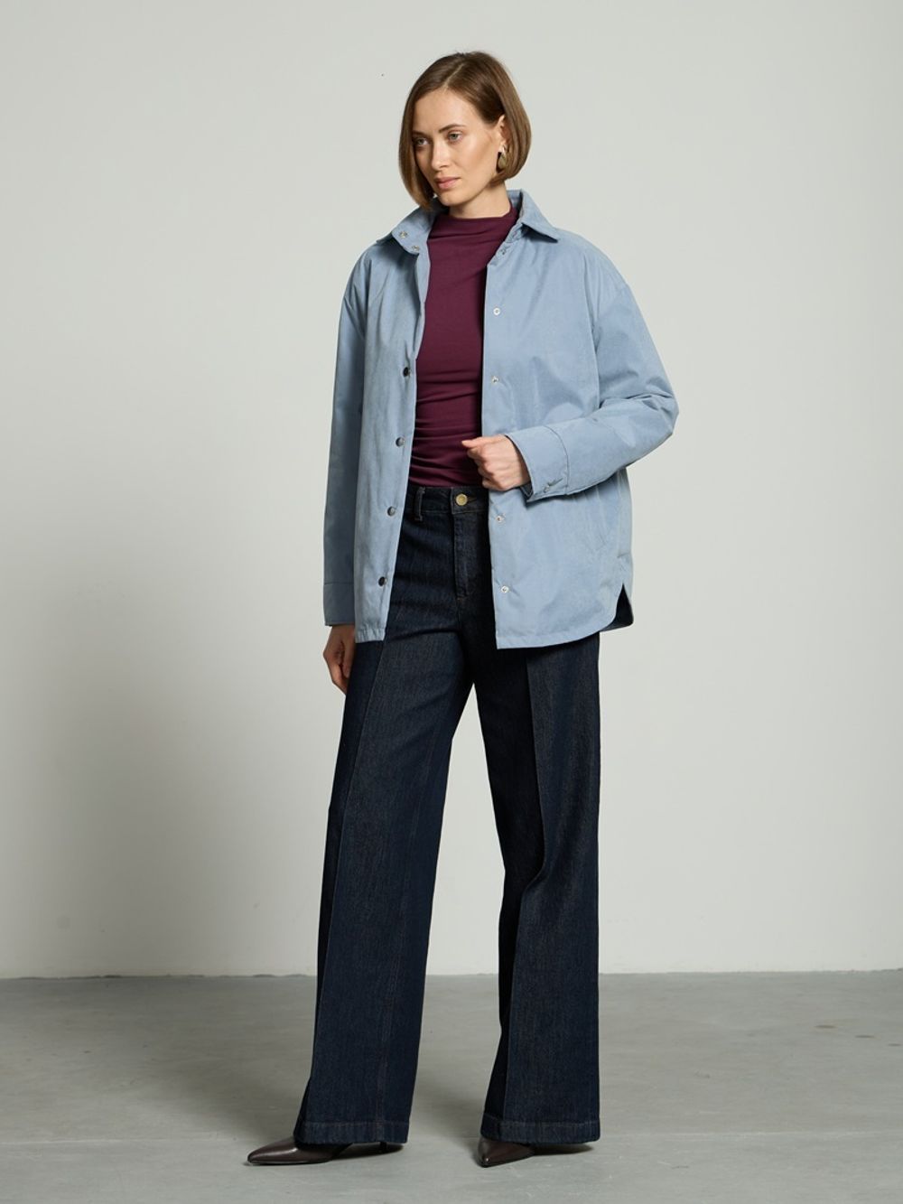 Куртка Бостон голубая утепленная