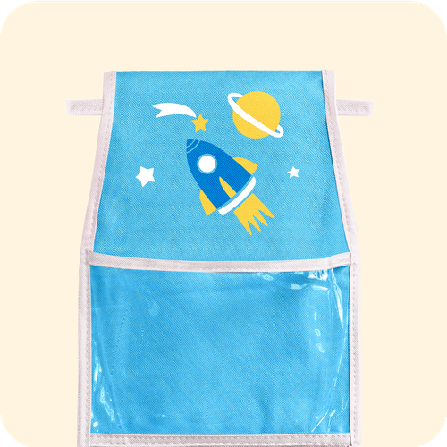 Кармашки для детского сада на липучке. Космос