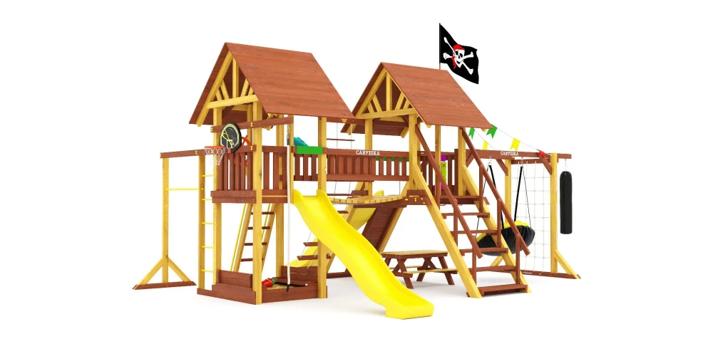 Деревянный игровой комплекс Савушка Lux - 9 COMFORT
