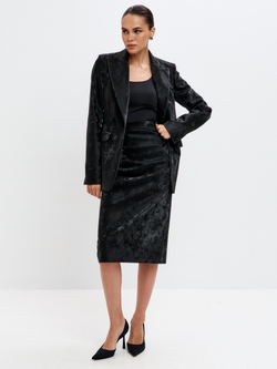 Юбка Сандра из экокожи в оттенке опал