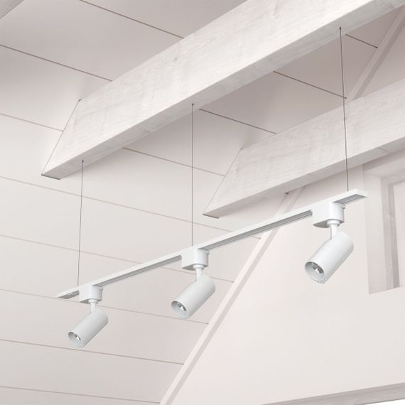 Шинопровод однофазный с питанием и заглушкой Crystal Lux CLT 0.11 01 L1000 WH