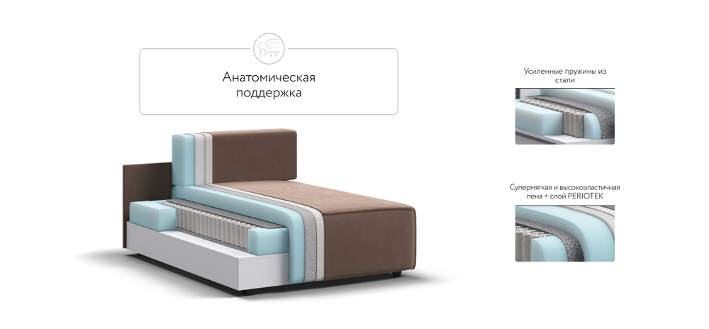 Босс Софт Модуль оттоманка Велюр Монолит мокко