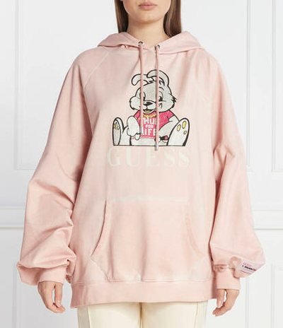 Худи xbrandalised leon washed bunny GUESS - пудро-розовый(W3BQ03 K9R31)