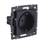 Розетка штепсельная SCHUKO 16A/250 В, черный матовый Kollinger REA-002BM для Aspekt, Eleganz, Reflex