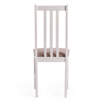 Стул SWEDEN Многослойная фанера, 41*40*99 см, white, ткань бежевая (Ford William 7)