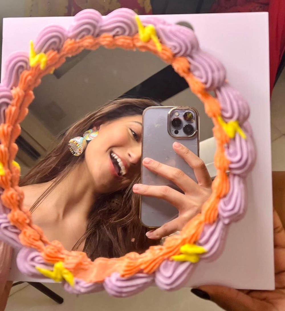 Топпер  "Зеркало" для Selfie cake Диаметр 10см