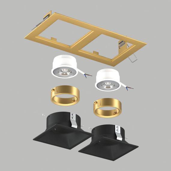 Комплект со светильником Lightstar Domino Quadro (214523+214507+214507+214003+214003) D5230707GMOD